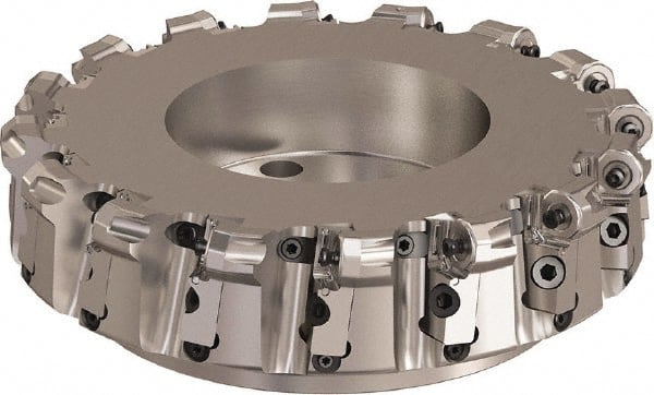 Seco - 10" Cut Diam, 6mm Max Depth, 2-1/2" Arbor Hole, 16 Inserts, ONMU09 Insert Style, Indexable Copy Face Mill - L220.48 Cutter Style, 3.1496 High, Series Doubleoctomill - Exact Tooling