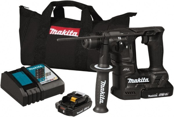 Makita - 18 Volt 11/16" SDS Plus Chuck Cordless Rotary Hammer - 0 to 4,800 BPM, 0 to 680 RPM, Reversible - Exact Tooling