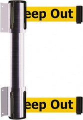 Tensator - 16.64" High x 89" Long x 3" Wide Barrier Dual Line Wall Mount - Steel, Satin Chrome Finish, Satin Chrome, Use with 898 Wall Receiver - Exact Tooling