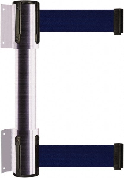 Tensator - 16.64" High x 156" Long x 3" Wide Barrier Dual Line Wall Mount - Steel, Satin Chrome Finish, Satin Chrome, Use with 898 Wall Receiver - Exact Tooling