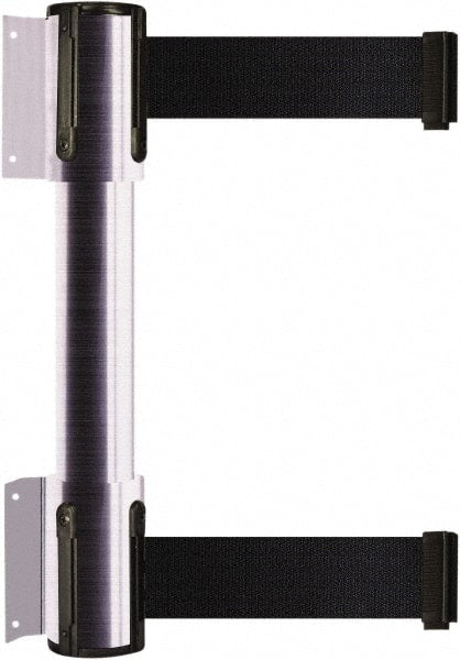 Tensator - 16.64" High x 89" Long x 3" Wide Barrier Dual Line Wall Mount - Steel, Satin Chrome Finish, Satin Chrome, Use with 898 Wall Receiver - Exact Tooling