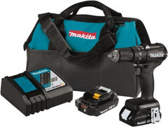 Makita - 18 Volt 1/2" Keyless Chuck Cordless Hammer Drill - 0 to 25,500 BPM, 0 to 1,700 RPM, Reversible - Exact Tooling