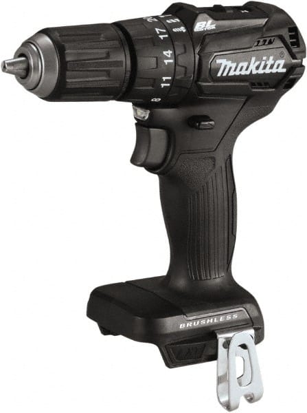Makita - 18 Volt 1/2" Keyless Chuck Cordless Hammer Drill - 0 to 25,500 BPM, 0 to 1,700 RPM, Reversible - Exact Tooling