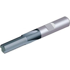 Vargus - M3x0.50 Thread, 1/4" Shank Diam, TiAlN Coating, Solid Carbide Straight Flute Thread Mill - 3 Flutes, 2.244" OAL, M3 Min Noml Diamter - Exact Tooling