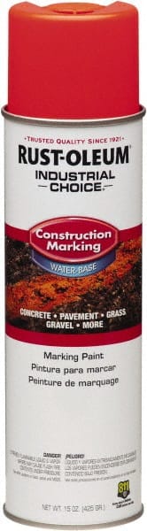 Rust-Oleum - 15 fl oz Orange Marking Paint - Water-Based Formula - Exact Tooling