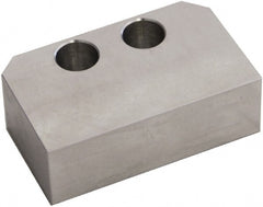 5th Axis - 3" Wide x 1" High x 1.2" Thick, Flat/No Step Vise Jaw - Soft, Steel, Manual Jaw, Compatible with V75100 Vises - Exact Tooling