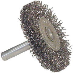 Vortec Pro 2″ Crimped Wire Wheel, .014″ Steel Fill, 1/4″ Stem - Exact Tooling