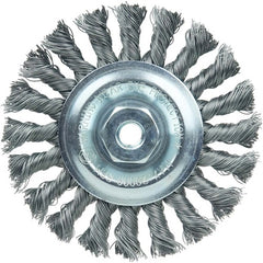 Vortec Pro 4″ Knot Wire Wheel, Standard Twist, .014″ Steel Fill, M14 × 2.0 Nut - Exact Tooling