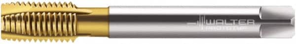 Walter-Prototyp - 5/8-11 UNC, 3 Flute, TiN Finish, Cobalt Spiral Point Tap - Plug Chamfer, Right Hand Thread, 110mm OAL, 25mm Thread Length, 12mm Shank Diam, 2B Class of Fit, Series P2236005 - Exact Tooling