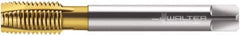 Walter-Prototyp - 5/8-11 UNC, 3 Flute, TiN Finish, Cobalt Spiral Point Tap - Plug Chamfer, Right Hand Thread, 110mm OAL, 25mm Thread Length, 12mm Shank Diam, 2B Class of Fit, Series P2236005 - Exact Tooling