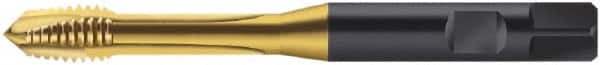 Walter-Prototyp - M12x1.50 Metric Fine, 3 Flute, TiN Finish, Cobalt Spiral Point Tap - Plug Chamfer, Right Hand Thread, 100mm OAL, 15mm Thread Length, 12mm Shank Diam, 6HX Class of Fit, Series S2126305 - Exact Tooling
