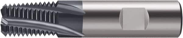Walter-Prototyp - 1/16-27, 0.2165" Cutting Diam, 3 Flute, Solid Carbide Helical Flute Thread Mill - Internal Thread, 11.5mm LOC, 57mm OAL, 6mm Shank Diam - Exact Tooling