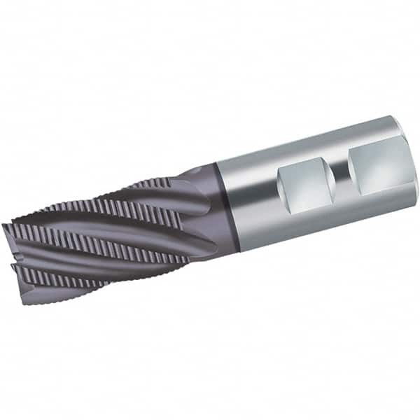 Walter-Prototyp - 12mm Diam, 26mm LOC, 3 Flute Powdered Metal Roughing Square End Mill - AlCrN Finish, 83mm OAL, 12mm Shank Diam, Single End, Extended Reach, Centercutting, 35° Helix - Exact Tooling