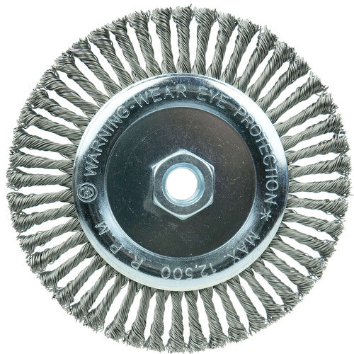 Vortec Pro 6″ Knot Wire Wheel, Stringer Bead Twist, .020″ Steel Fill, 5/8″-11 UNC Nut - Exact Tooling