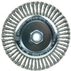 Vortec Pro 6″ Knot Wire Wheel, Stringer Bead Twist, .020″ Steel Fill, 5/8″-11 UNC Nut - Exact Tooling