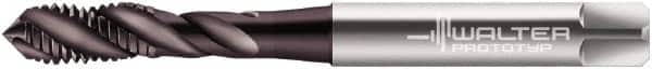 Walter-Prototyp - M6x1.00 Metric 3 Flute 6GX Modified Bottoming Spiral Flute Tap - Powdered Metal, Hardlube Finish, 80mm OAL, Right Hand Flute, Right Hand Thread, Series EP2053302 - Exact Tooling