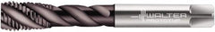 Walter-Prototyp - 5/16-18 UNC 3 Flute 2B Modified Bottoming Spiral Flute Tap - Powdered Metal, Hardlube Finish, 90mm OAL, Right Hand Flute, Right Hand Thread, Series EP2256302 - Exact Tooling