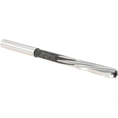 Walter-Titex - 6.02mm Cobalt 6 Flute Chucking Reamer - Spiral Flute, 6.3mm Straight Shank, 28mm Flute Length, 101mm OAL - Exact Tooling