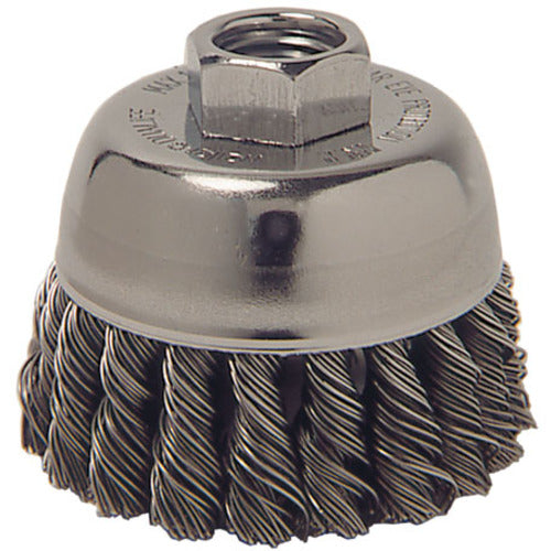 Vortec Pro 3″ Knot Wire Cup Brush, .020″ Steel Fill, 5/8″-11 UNC Nut - Exact Tooling