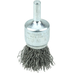 Vortec Pro 3/4″ Crimped Wire End Brush, .014″ Steel Fill, 1/4″ Stem - Exact Tooling