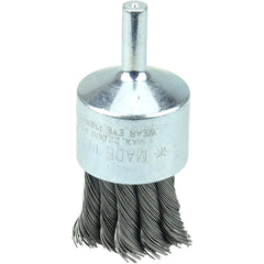 Vortec Pro 1″ Knot Wire End Brush, 1/4″ Stem, .020″ Steel Fill, 1/4″ Stem - Exact Tooling