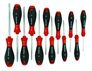 12 Piece - T5; T6; T7; T8; T9; T10; T15; T20; T25; T27; T30; T40 - Torx SoftFinish® Cushion Grip Screwdriver Set - Exact Tooling