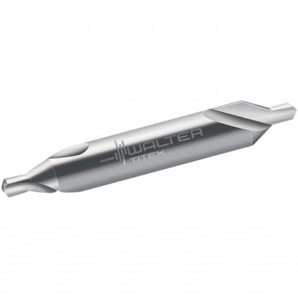 Walter-Titex - Metric Plain Cut 60° Incl Angle Solid Carbide Combo Drill & Countersink - Exact Tooling
