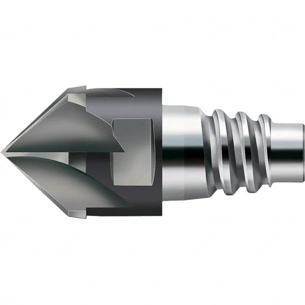 Walter-Prototyp - H3E Carbide Chamfer Milling Tip Insert - TiAlN Finish, 8 Flutes, 16mm Cutting Diam, 6.5mm Depth of Cut, 18.7mm Extension - Exact Tooling