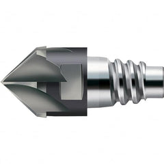 Walter-Prototyp - H3E Carbide Chamfer Milling Tip Insert - TiAlN Finish, 8 Flutes, 16mm Cutting Diam, 6.5mm Depth of Cut, 18.7mm Extension - Exact Tooling