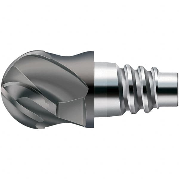 Walter-Prototyp - H8E Carbide Ball Nose Milling Tip Insert - TiAlN Finish, 4 Flutes, 20mm Cutting Diam, 11mm Depth of Cut, 21.3mm Extension, 0.3937" Cnr Rad - Exact Tooling