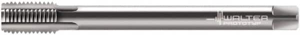 Walter-Prototyp - M16x1.50 Metric Fine 6HX 4 Flute Bright Finish Solid Carbide Straight Flute Machine Tap - Bottoming, Right Hand Thread, 140mm OAL, 21mm Thread Length, Oversize, Through Coolant - Exact Tooling