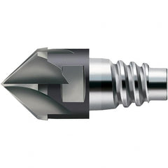 Walter-Prototyp - AH3E Carbide Chamfer Milling Tip Insert - TiAlN Finish, 8 Flutes, 15.88mm Cutting Diam, 6.5mm Depth of Cut, 18.69mm Extension - Exact Tooling
