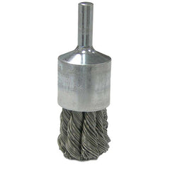 Vortec Pro 3/4″ Knot Wire End Brush, .014″Stainless Steel Fill, 1/4″ Stem - Exact Tooling