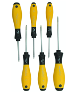 6 Piece - T6; T8; T9; T10; T15; T20 - Torx ESD Safe SoftFinish® Cushion Grip Screwdriver Set - Exact Tooling