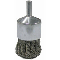 Vortec Pro 1″ Knot Wire End Brush, .014″Stainless Steel Fill, 1/4″ Stem - Exact Tooling