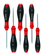 6 Piece - T6; T7; T8; T9; T10; T15 - Torx SoftFinish® Cushion Grip Screwdriver Set - Exact Tooling