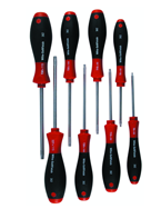 8 Piece - T6; T8; T10; T15; T20; T25; T27; T30 - Torx SoftFinish® Handle Screwdriver Set - Exact Tooling