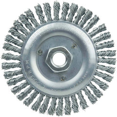 Vortec Pro 5″ Knot Wire Wheel, Stringer Bead Twist, .020″ Steel Fill, 5/8″-11 UNC Nut - Exact Tooling