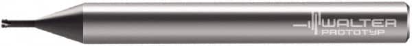 Walter-Prototyp - 0.0906" Cutting Diam, 3 Flute, Solid Carbide Helical Flute Thread Mill - Internal Thread, 1mm LOC, 57mm OAL, 6mm Shank Diam - Exact Tooling