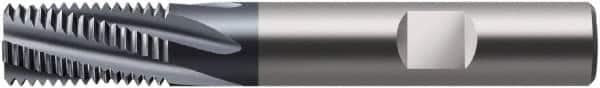 Walter-Prototyp - 0.3937" Cutting Diam, 4 Flute, Solid Carbide Helical Flute Thread Mill - External Thread, 16mm LOC, 72mm OAL, 10mm Shank Diam - Exact Tooling