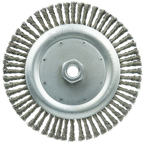 Vortec Pro 6-7/8″ Knot Wire Wheel, Stringer Bead Twist, .020″ Steel Fill, 5/8″-11 UNC Nut - Exact Tooling