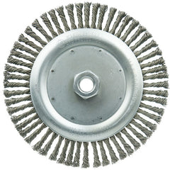Vortec Pro 6-7/8″ Knot Wire Wheel, Stringer Bead Twist, .020″ Steel Fill, 5/8″-11 UNC Nut - Exact Tooling