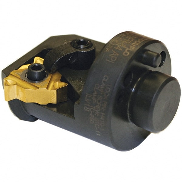 Tool-Flo - Insert Style L43, 41.28mm Head Length, Right Hand Cut, Modular Threading Cutting Unit Head - System Size H24, 0.89" Center to Cutting Edge, Series Laydown - Exact Tooling