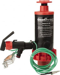 GoatThroat Pumps - 3/8" Outlet, 4 GPM, Polypropylene Hand Operated Transfer Pump - 56" OAL, For up to 55 Gal Drums, For Class I & II Flammable & Combustible Liquids - Exact Tooling