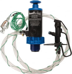 GoatThroat Pumps - 3/8" Outlet, 4 GPM, Polypropylene Hand Operated Transfer Pump - 56" OAL, For up to 55 Gal Drums, For Class I & II Flammable & Combustible Liquids - Exact Tooling