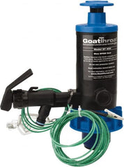 GoatThroat Pumps - 3/8" Outlet, 4 GPM, Polypropylene Hand Operated Transfer Pump - 56" OAL, For up to 55 Gal Drums, For Class I & II Flammable & Combustible Liquids - Exact Tooling
