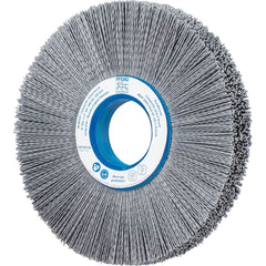 PFERD - Wheel Brushes; Outside Diameter (Inch): 8 ; Wire Type: Crimped; Round ; Fill Material: Nylon; Silicon Carbide ; Trim Length (Inch): 2-1/4 ; Filament Wire Diameter Range: 0.0300 & Above ; Maximum RPM: 3600.000 - Exact Tooling