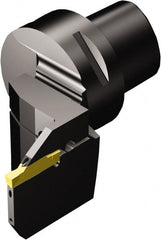 Sandvik Coromant - Cx-R/LF123..C..E Insert, 70mm Head Length, Modular Grooving Cutting Unit Head - Right Hand Cut, System Size C6, Through Coolant, Series CoroCut 1-2 - Exact Tooling