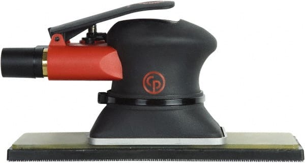 Chicago Pneumatic - 10,000 OPM, 9 CFM Air Consumption, 90 psi Air Pressure, Jitter Bug Air Orbital Sander - Rectangular Pad, 1/4" Inlet - Exact Tooling