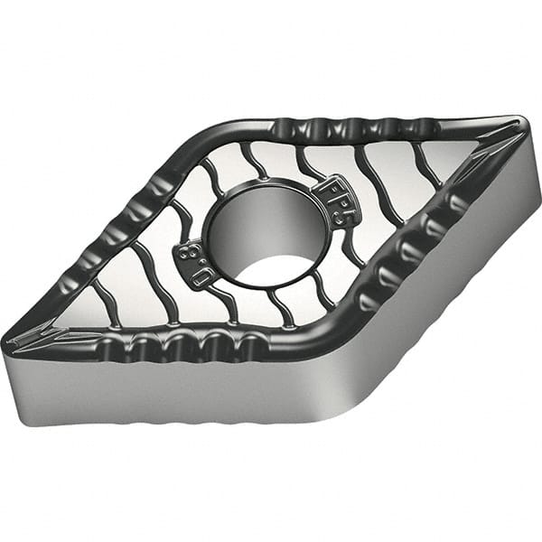 Walter - DNMG441 FP5 Grade WPP10S Carbide Turning Insert - TiCN/Al2O3/TiN Finish, 55° Diamond, 1/2" Inscr Circle, 1/4" Thick, 1/64" Corner Radius - Exact Tooling